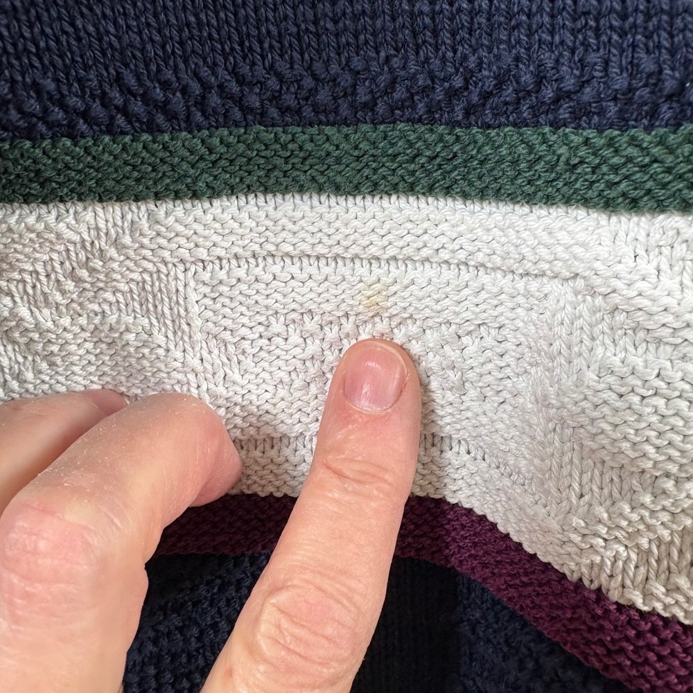 Vtg Sutter‎ & Grant Sweater XLT Chunky 100% Cotton 90s Grandpa Academia Retro - Picture 8 of 8